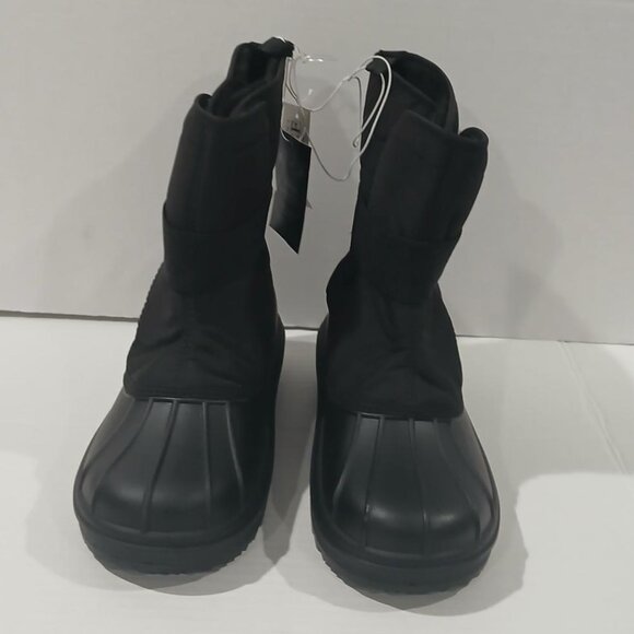 The Children s Place Black Snow Winter Boots Size 3 youth Kids Faux Fur Lining. - Picture 1 of 14
